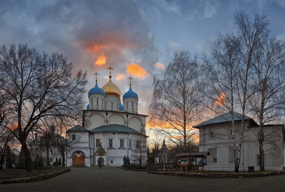 Новоспасский монастырь в Москве зимой