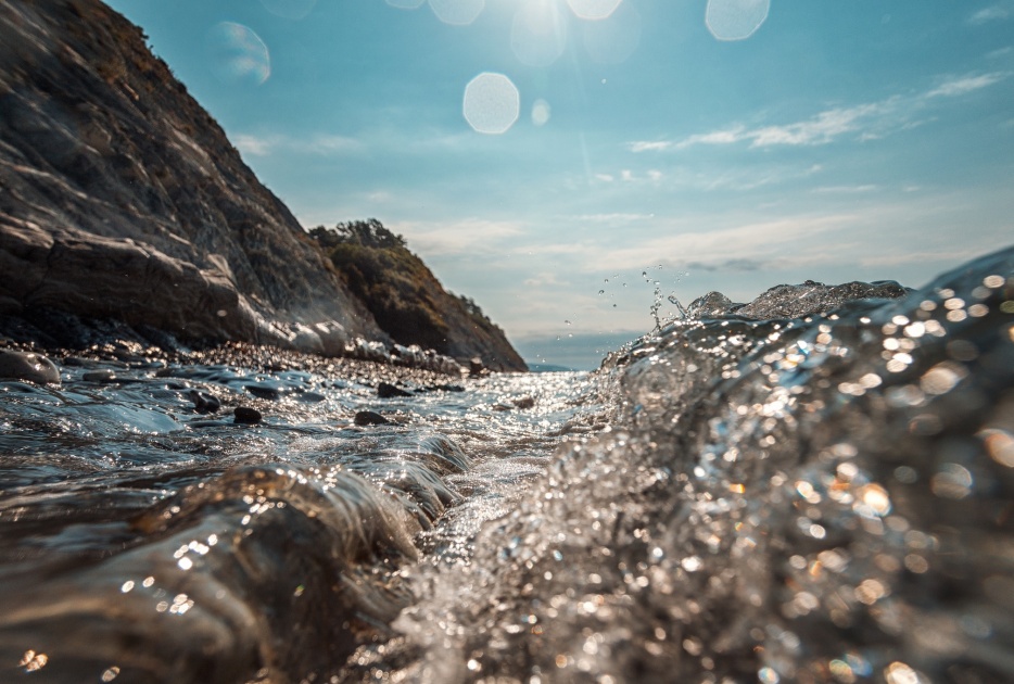 девушка и океан. диктант у моря.